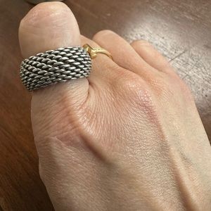 Tiffany & Co. Somerset Mesh Ring Size 7.5/8
